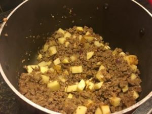 Zuppa Toscana - potatoes mixed